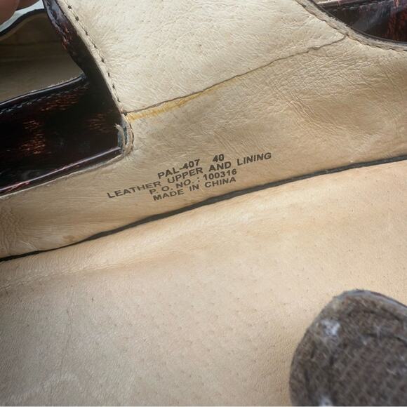 Alegria Paloma Brown Cheetah Animal Print Patent Mary Jane Comfort Shoes Size 40 - Picture 5 of 9